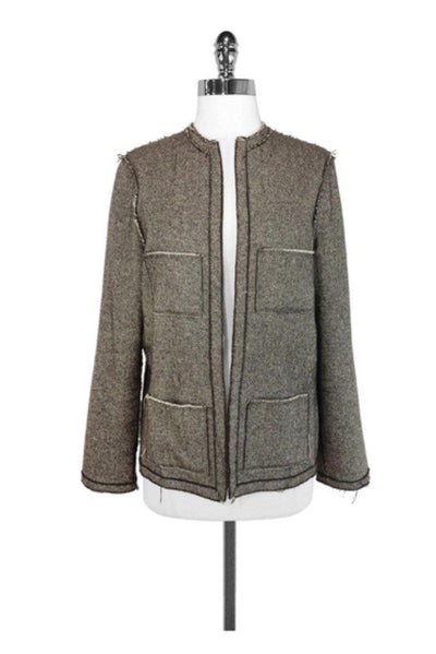 Current Boutique-Lanvin - Brown Tone Open Front Jacket Sz M
