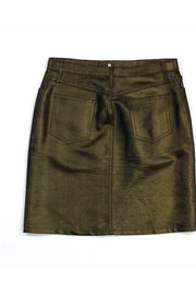 Current Boutique-Lanvin - Gold Metallic Pencil Skirt Sz 6