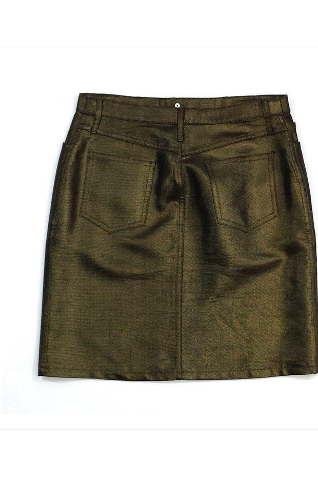 Current Boutique-Lanvin - Gold Metallic Pencil Skirt Sz 6