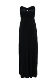 Current Boutique-Laundry by Shelli Segal - Black Strapless Gown w/ Ruched Bust Sz 2