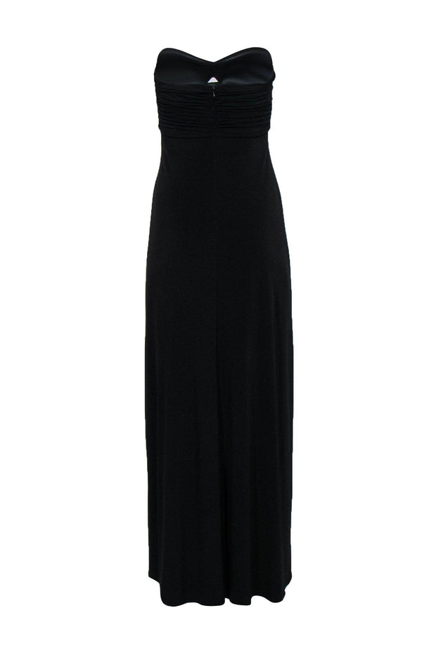 Current Boutique-Laundry by Shelli Segal - Black Strapless Gown w/ Ruched Bust Sz 2