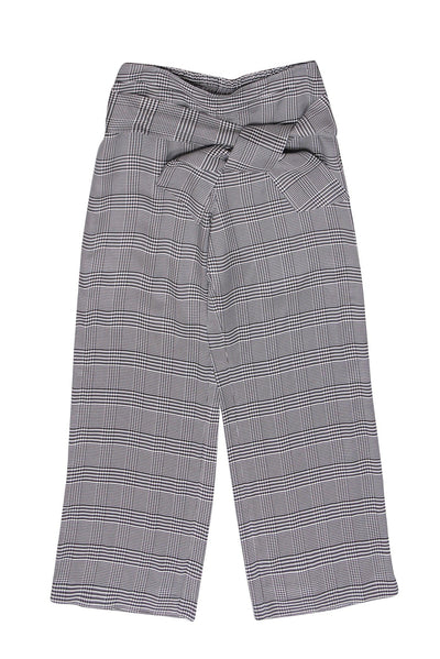 Current Boutique-Layeur - Black & White Herringbone Print Wide Leg Trousers Sz XL
