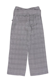 Current Boutique-Layeur - Black & White Herringbone Print Wide Leg Trousers Sz XL