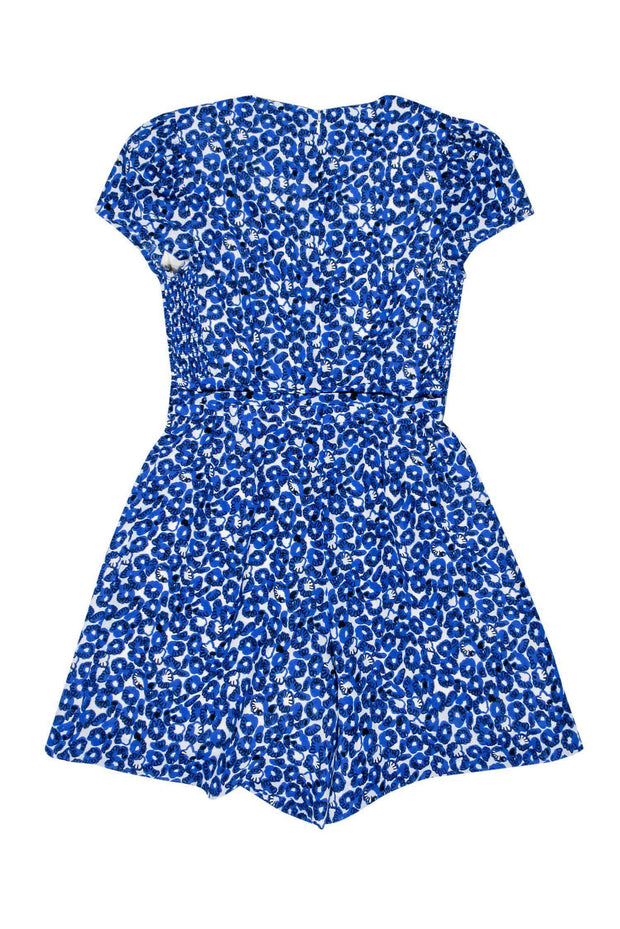 Current Boutique-Leifnotes - Blue & White Floral Print Romper Sz 2