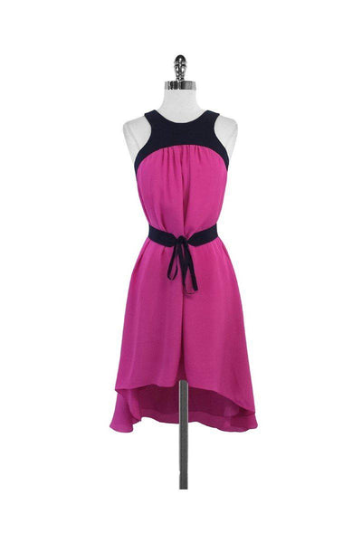 Current Boutique-Leifsdottir - Montcada Navy & Fuchsia High Low Dress Sz 0
