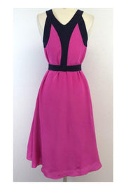 Current Boutique-Leifsdottir - Montcada Navy & Fuchsia High Low Dress Sz 0