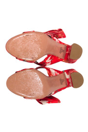 Current Boutique-Lewitt - Red Floral Print Mule Pump Sz 7.0