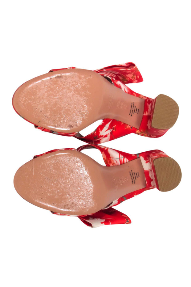 Current Boutique-Lewitt - Red Floral Print Mule Pump Sz 7.0
