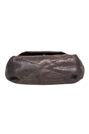 Current Boutique-Liebeskind - Grey Smooth & Embossed Leather Shoulder Bag w/ Adjustable Strap