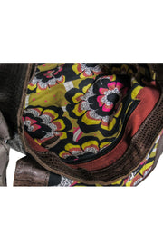 Current Boutique-Liebeskind - Grey Smooth & Embossed Leather Shoulder Bag w/ Adjustable Strap