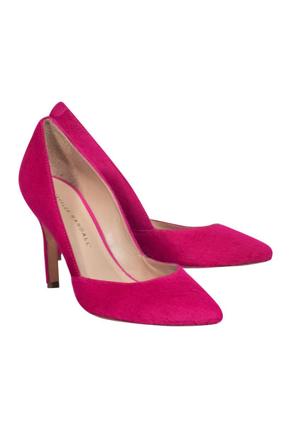 Current Boutique-Loeffler Randall - Fuchsia Pony Hair Pointed Toe Pumps Sz 6