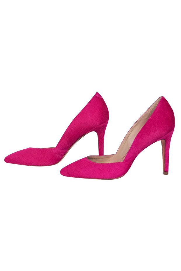 Current Boutique-Loeffler Randall - Fuchsia Pony Hair Pointed Toe Pumps Sz 6