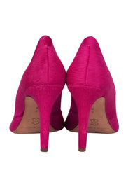Current Boutique-Loeffler Randall - Fuchsia Pony Hair Pointed Toe Pumps Sz 6