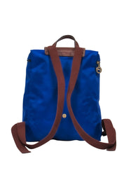 Current Boutique-Longchamp - Blue & Brown Mini Backpack w/ Leather Accents