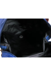 Current Boutique-Longchamp - Blue & Brown Mini Backpack w/ Leather Accents