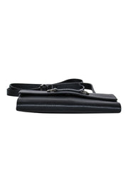Current Boutique-Longchamp - Black Pebbled Leather Wallet Crossbody Bag