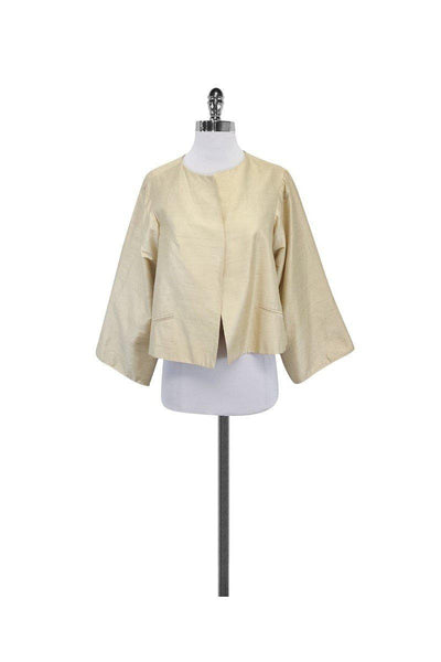 Current Boutique-Lorain Croft - Cream Silk Jacket Sz S