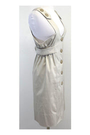 Current Boutique-Lover - Beige Sleeveless Pinafore Dress Sz 4