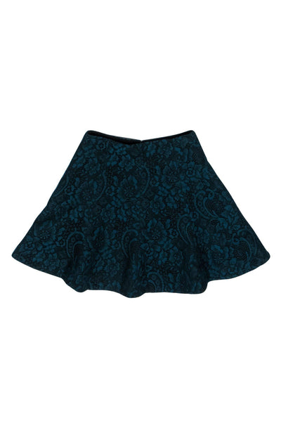 Current Boutique-Lovers + Friends - Teal Lace Miniskirt Sz S