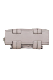 Current Boutique-Luana Italy - Grey Leather w/ Fur Trim Crossbody Bag