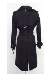 Current Boutique-Mackage - Black Cotton & Leather Convertible Trench Coat Sz S
