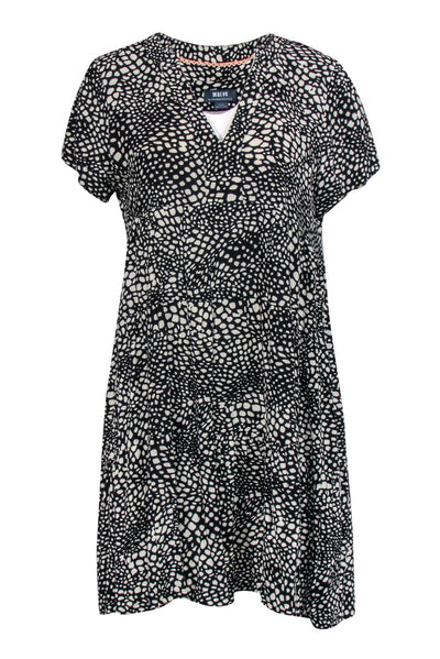 Current Boutique-Maeve - Black & White Dot Print Shift Dress Sz MP