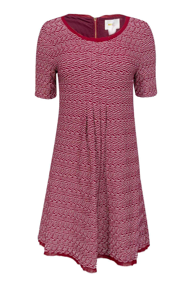 Current Boutique-Maeve - Red & White Textured Dress Sz M