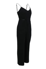 Current Boutique-Maeve - Black Sleeveless Wide Leg Jumpsuit w/ Satin Trim Sz 6