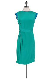 Current Boutique-Magaschoni - Aquamarine & Bay Blue Dress Sz 2