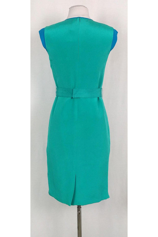 Current Boutique-Magaschoni - Aquamarine & Bay Blue Dress Sz 2