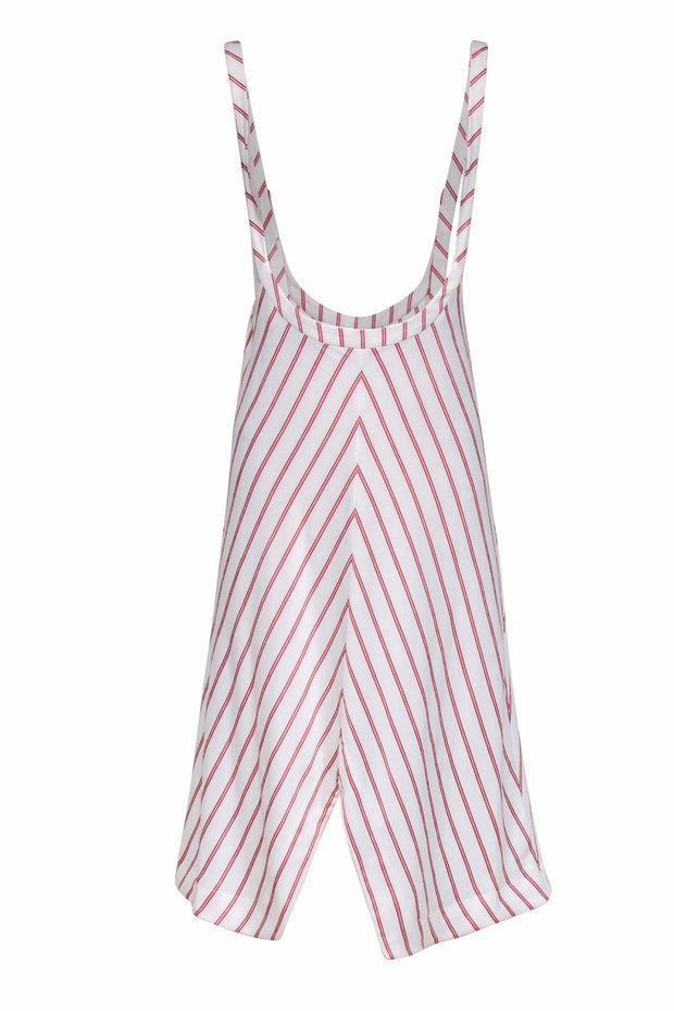 Current Boutique-Maje - Cream & Red Diagonal Stripe Sleeveless Jumper Dress Sz S