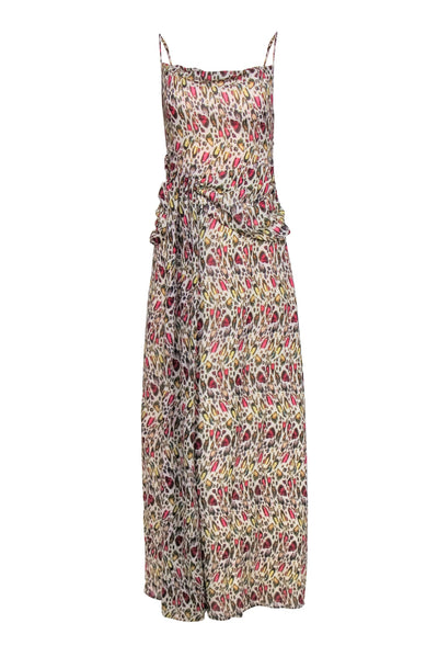 Current Boutique-Majorelle - Beige & Pink Multicolor Leopard Print Sleeveless Gown Sz XS