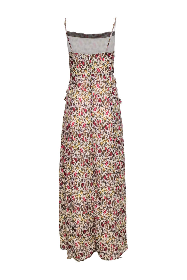 Current Boutique-Majorelle - Beige & Pink Multicolor Leopard Print Sleeveless Gown Sz XS