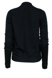 Current Boutique-Marc by Marc Jacobs - Blue & Black Colorblocked Quilted Cardigan Sz S