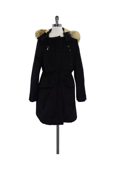 Current Boutique-Marc by Marc Jacobs - Black Corduroy Shearling Coat Sz M