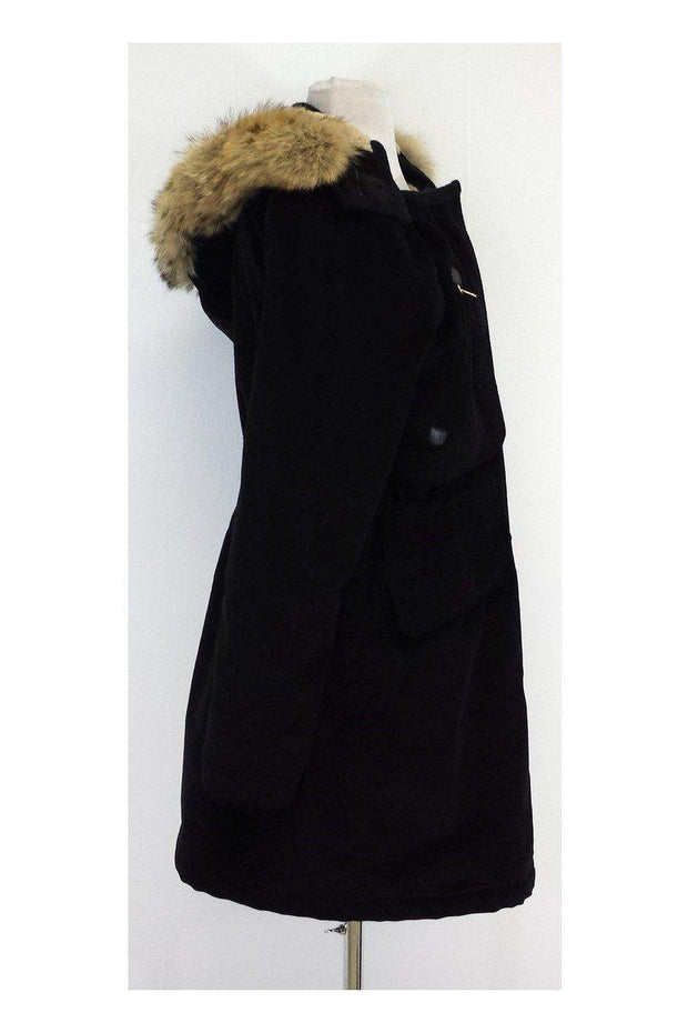 Current Boutique-Marc by Marc Jacobs - Black Corduroy Shearling Coat Sz M