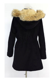Current Boutique-Marc by Marc Jacobs - Black Corduroy Shearling Coat Sz M