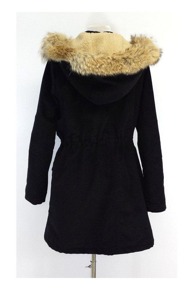 Current Boutique-Marc by Marc Jacobs - Black Corduroy Shearling Coat Sz M