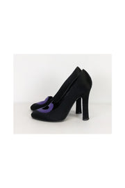 Current Boutique-Marc Jacobs - Black Satin Heart Pumps Sz 9