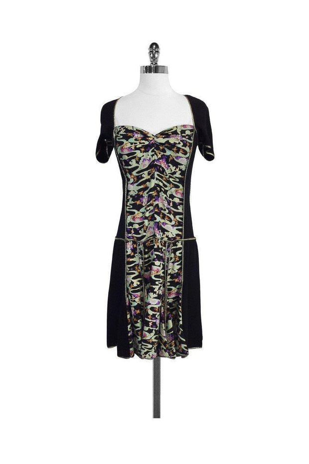 Current Boutique-Marc Jacobs - Multicolor Bird Print Silk Short Sleeve Dress Sz 4