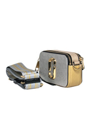 Current Boutique-Marc Jacobs - SIlver & Gold Metallic “Snapshot” Crossbody Bag
