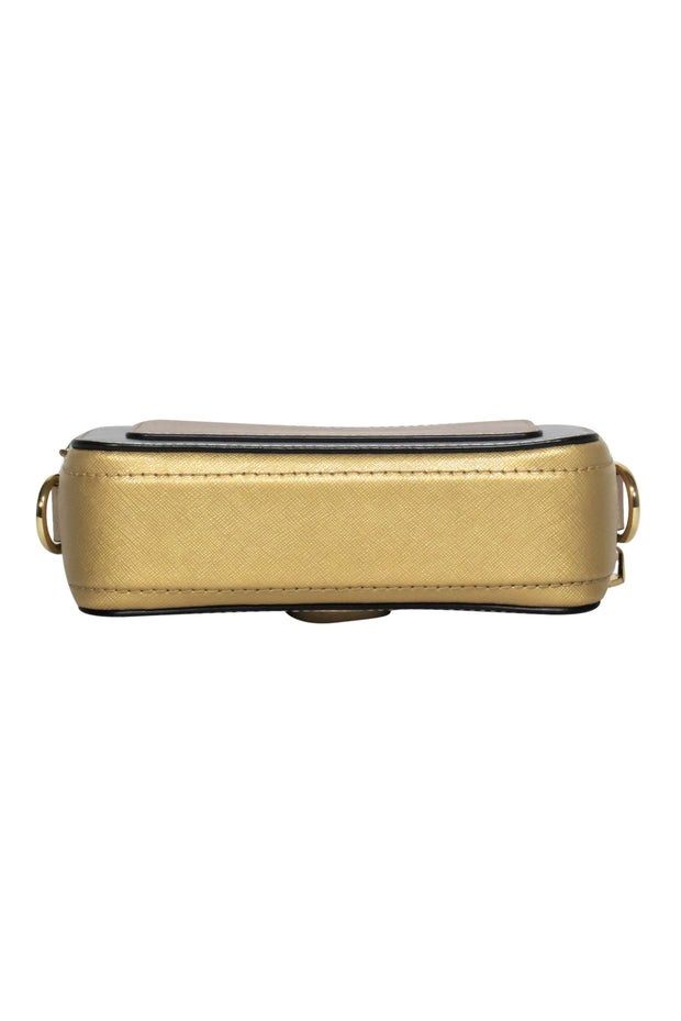 Current Boutique-Marc Jacobs - SIlver & Gold Metallic “Snapshot” Crossbody Bag