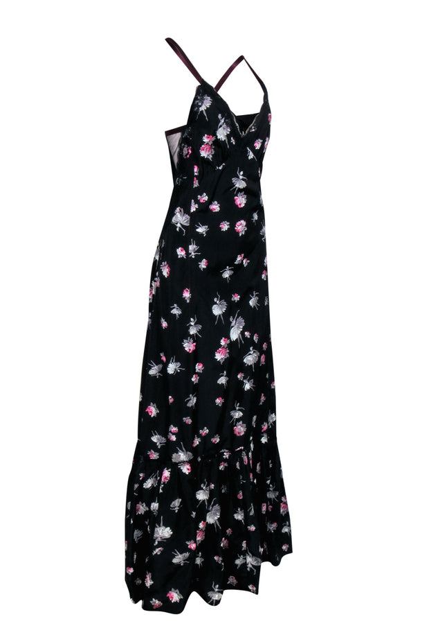 Current Boutique-Marc Jacobs - Black Floral Ballerina Print Maxi Dress Sz 4