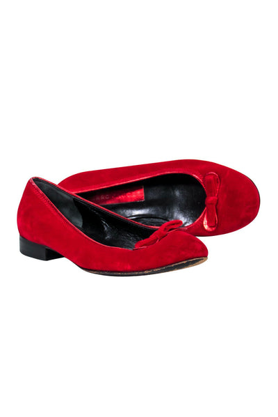 Current Boutique-Marc Jacobs - Red Velvet Flats w/ Bow Sz 7
