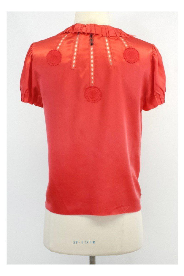 Current Boutique-Marc Jacobs - Coral Silk Top w/ Cutout Details Sz 2