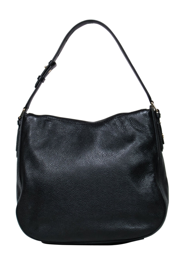 Current Boutique-Marc Jacobs - Black Leather Foldover Purse w/ Gold Hardware