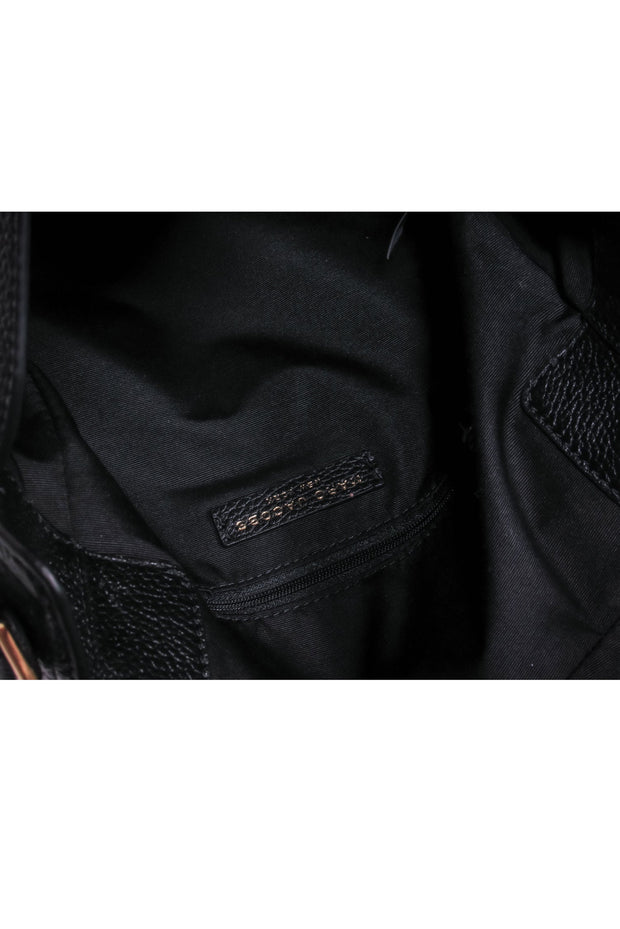 Current Boutique-Marc Jacobs - Black Leather Foldover Purse w/ Gold Hardware