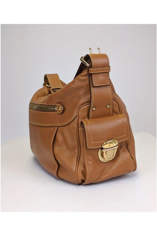 Current Boutique-Marc Jacobs - Brown Shoulder Purse w/ Gold Hardware