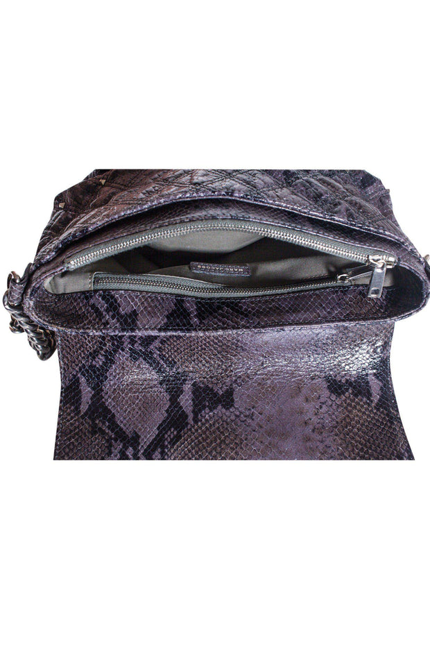 Current Boutique-Marc Jacobs - Gray Snakeskin Quilted Bag w/ Studs