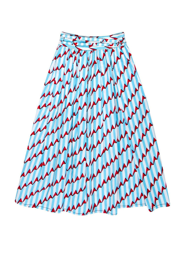 Current Boutique-Marc Jacobs - Geometric Print Cotton Wrap Midi Skirt Sz 0